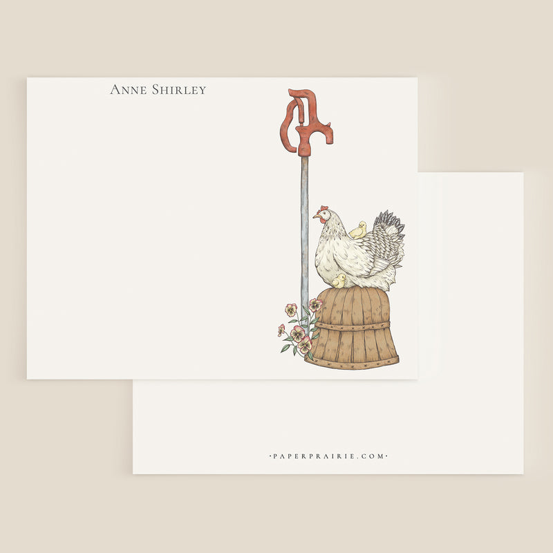 Mama Hen Personalized Notecard