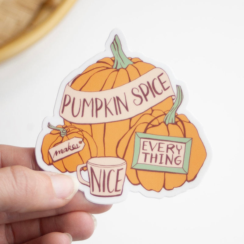 Pumpkin Spice Vinyl Sticker 3"