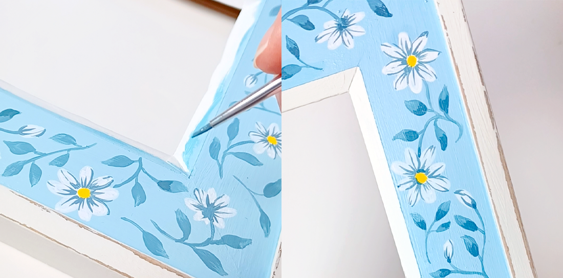 DIY Hand Painted Frame: Daisy