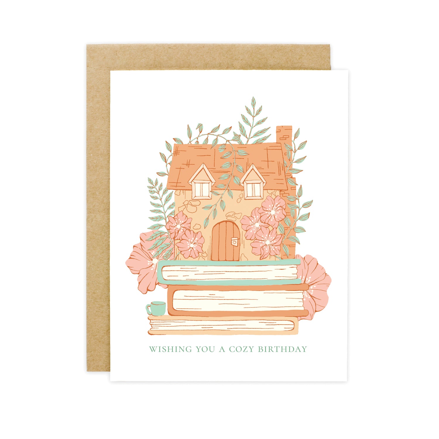 Cozy Cinnamon Cottage Birthday Card