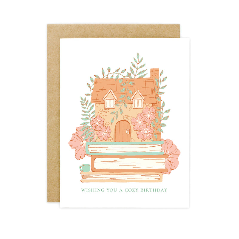 Cozy Cinnamon Cottage Birthday Card