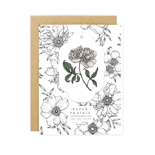 Peony Birthday Card
