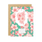 Vintage Linen Rose Birthday Card