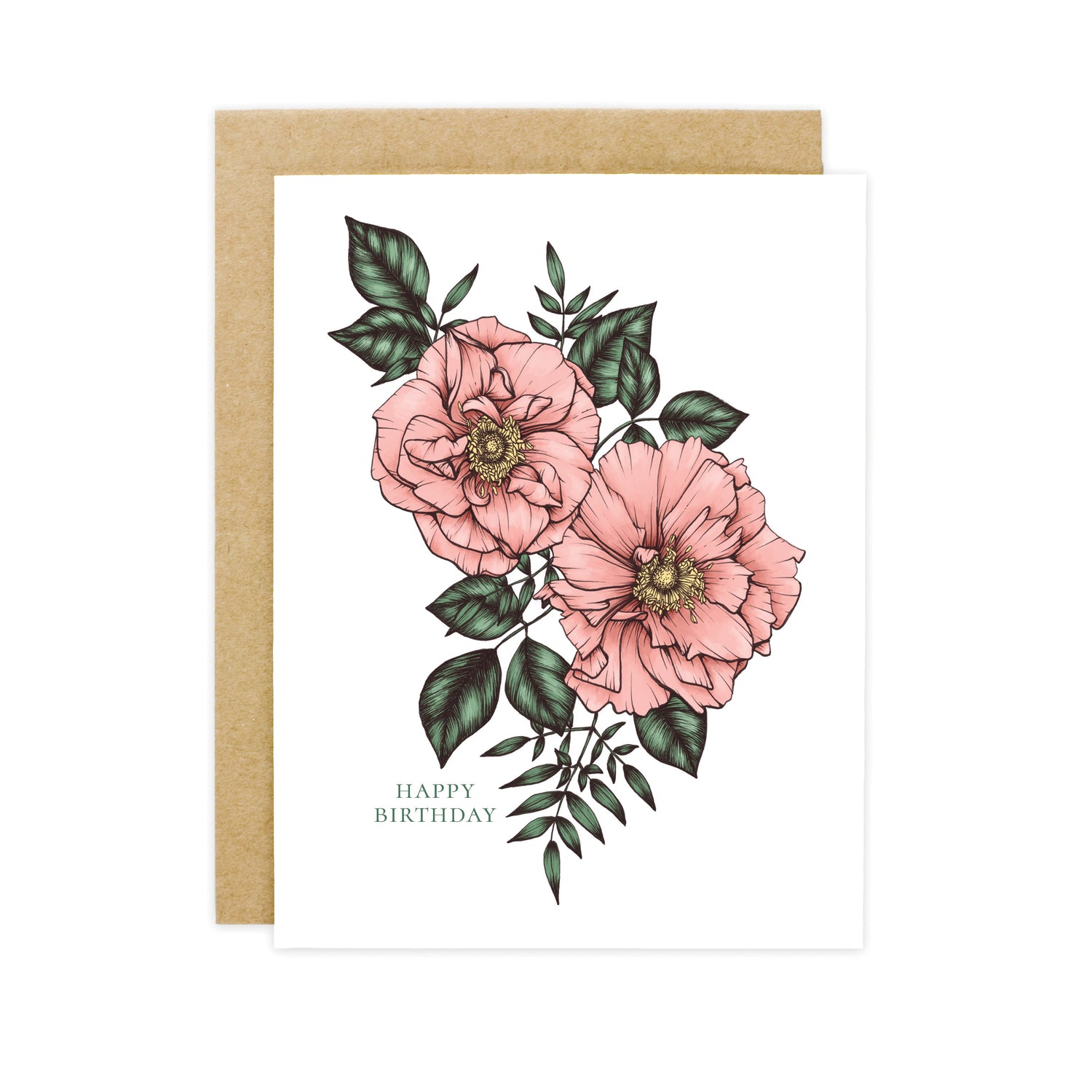 Wild Rose Birthday Card
