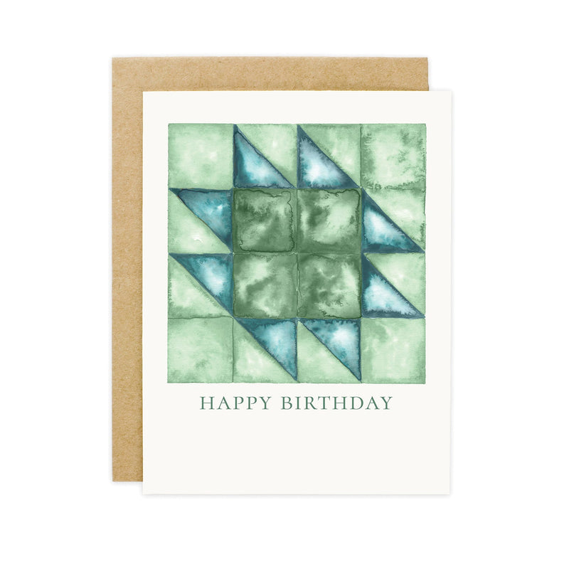 Anvil Quilt Block Birthday Card