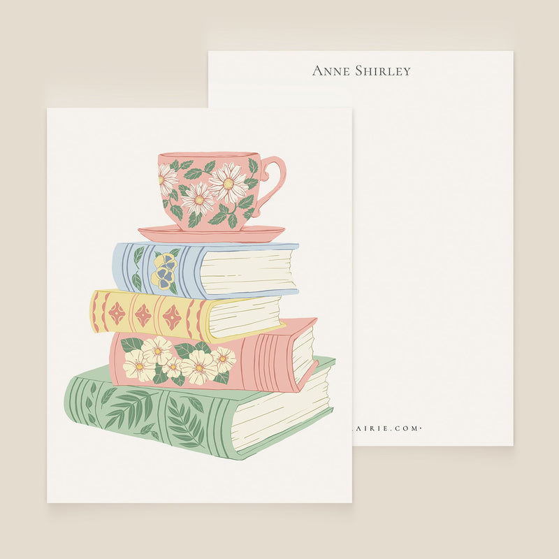 Book Lover Personalized Notecard