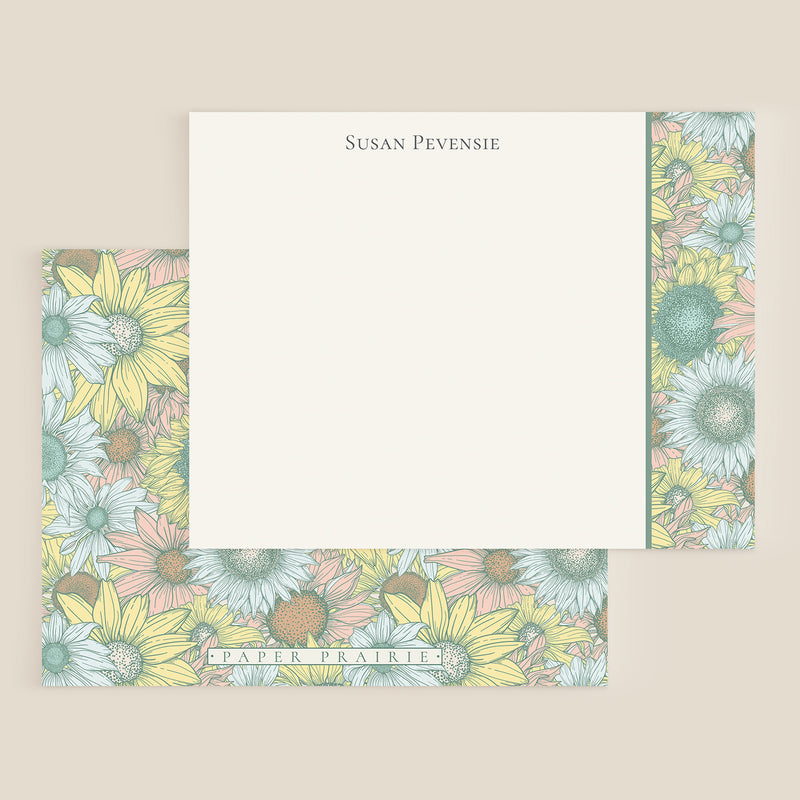 Sunflower Smash Personalized Notecard