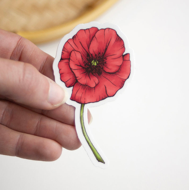 Poppy Vinyl Sticker 3"